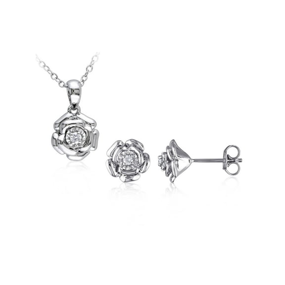 Everly Women's Diamond Sterling Silver Jewelry Set