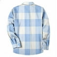 thumbnail image 4 of Seeotter Mens Stretchy Knit Plaid Shirt Long Sleeve Button Down Shirts Casual Western Cowboy Tops, 4 of 5