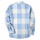 thumbnail image 4 of Seeotter Mens Stretchy Knit Plaid Shirt Long Sleeve Button Down Shirts Casual Western Cowboy Tops, 4 of 5