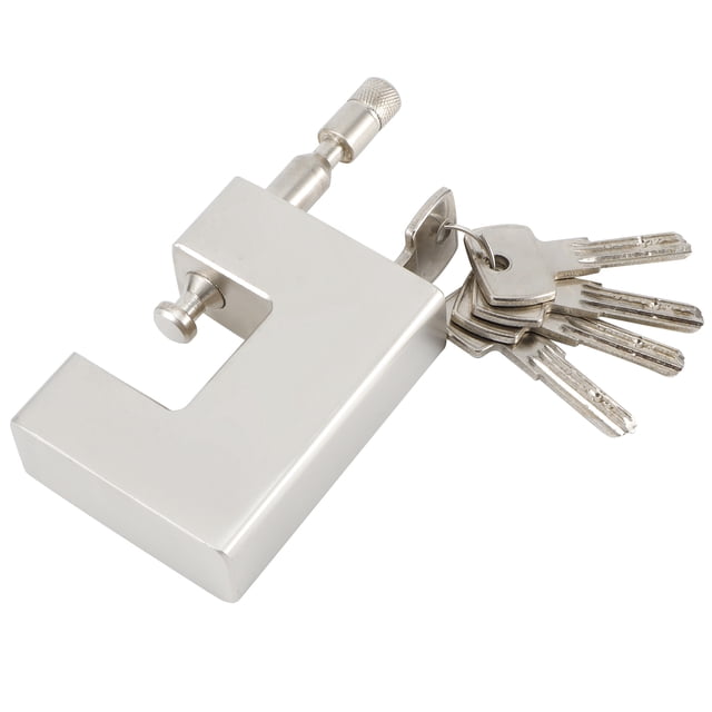 Candado de Hierro, Candado de Seguridad Con Cerrado de Puerta, Anti-Sague d en Forma de D Rectangular para remolques Garages Warehouses