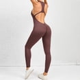 thumbnail image 4 of MKLEKYY Leggings para mujer, monos de yoga para mujer, monos deportivos para entrenamiento, ropa deportiva para mujer, monos y monos deportivos para mujer, mono deportivo cruzado sin espalda 4979, 4 of 4