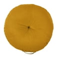thumbnail image 2 of Sorra Home Mustard Tufted Circle Floor Pillow with Handle 24 in x 24 in x 5 in, 2 of 4