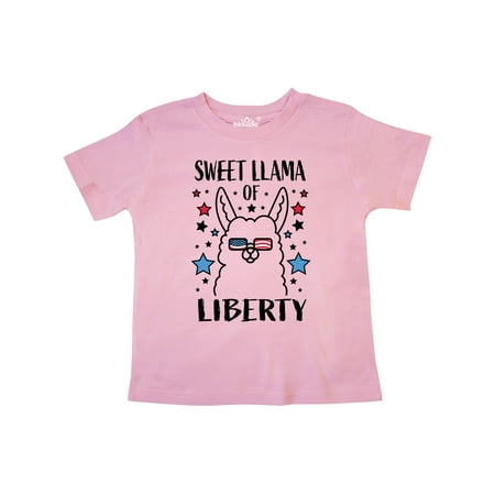 

Inktastic Sweet Llama of Liberty with Llama and Stars Gift Toddler Boy or Toddler Girl T-Shirt