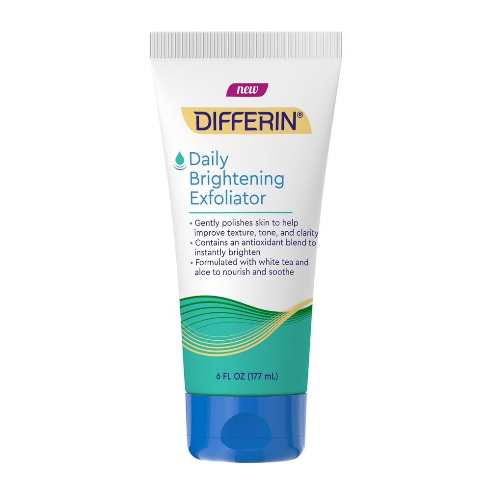 Differin Daily Brightening Exfoliator, for Acne Prone Skin, 6 oz