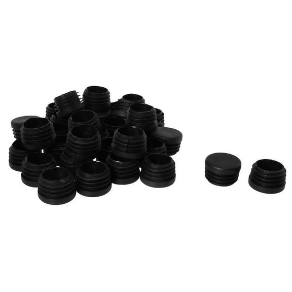 Plastic Round Tube Insert Glide End Cap 25mm 1" OD 35pcs Protect Metal Guardrail