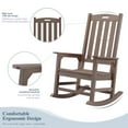 thumbnail image 4 of Kaleemen Oversized Outdoor Rocking Chair,Easy to Assemble High Density Polyethylene Patio Rocking Chair, Brown, 4 of 6