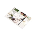 thumbnail image 3 of MKHERT European French Rural Stone House with Bike Bicycle Placemats Table Mats for Dining Room Kitchen Table Decoration 12x18 inch,Set of 4, 3 of 4