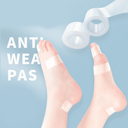 Transparent Blister Tape Moleskin Tape 2 Rolls Moleskin Roll Anti Foot Care Stickers Blister Pads High Heel Foam Tape Shoes Transparent