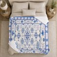 thumbnail image 5 of Autumn Pumpkin Living Room Diamond Azulejo Tile, Cozy Friendship Quote Scene, Warm Flannel Blanket for Living Room and Reading Nook, Art Lovers Thanksgiving Gift, Festive Home Decor, 5 of 9