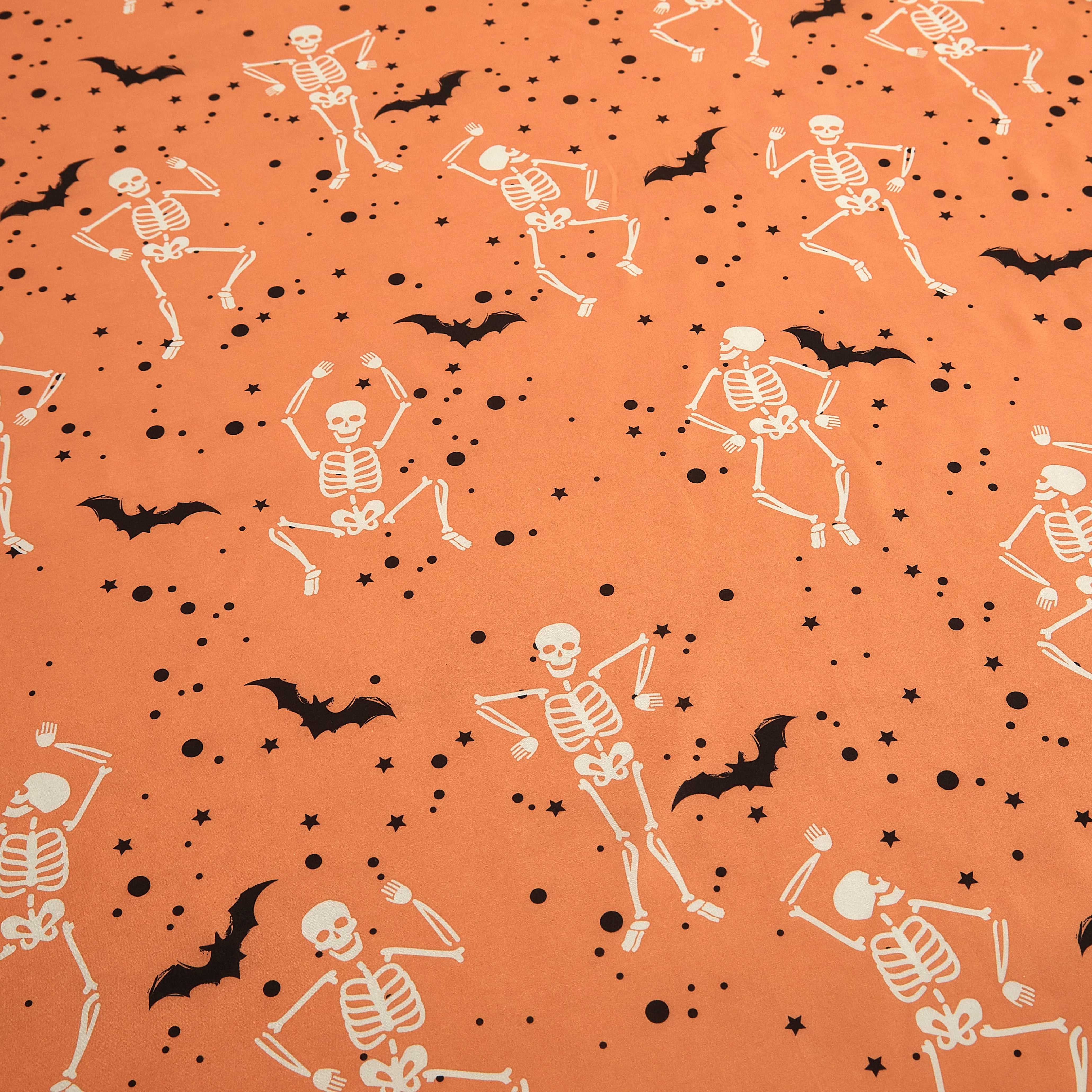 Way To Celebrate 13-Piece Shake Your Bones Shower Curtain Set with Hooks, Orange