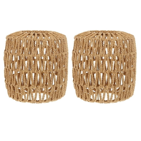 

Lamp Shade Lampshade Pendant Light Chandelier Woven Rattan Cover Shades Hanging Ceiling Farmhouse Floor Decorative Retro