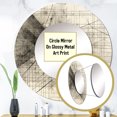 thumbnail image 3 of Designart "Minimalism in Black and White V" Abstract Shapes Round Mirror Wall Décor Modern - Large Black Round Mirror - Round Mirror 36" x 36" Inch, 3 of 5