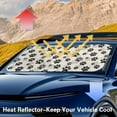 thumbnail image 4 of KUIFORTI Paw Print Windshield Sunshade Block Heat and Sun UV Rays, Front Windshield Sun Shade, Sun Visor for Car- Keeps Your Vehicle Cool - 66.53×34.44 Inch, 4 of 5
