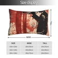thumbnail image 2 of Rateoe Silhouette Trumpet Red Art Pattern Decorative Pillow Case,Throw Pillow Covers,Plush Pillow Cover,Soft Pillow Case,Velvet Pillow Case-14"x20", 2 of 6