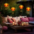 thumbnail image 2 of Hot Air Balloon Solar Lantern with Flickering Flame Lights，Hanging Solar Lanterns Outdoor Lights ，Waterproof Lanterns Garden Patio Yard Party Decor (Yellow), 2 of 7