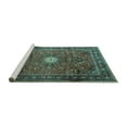 thumbnail image 2 of Ahgly Company Machine Washable Indoor Rectangle Persian Turquoise Blue Traditional Area Rugs, 7' x 9', 2 of 4