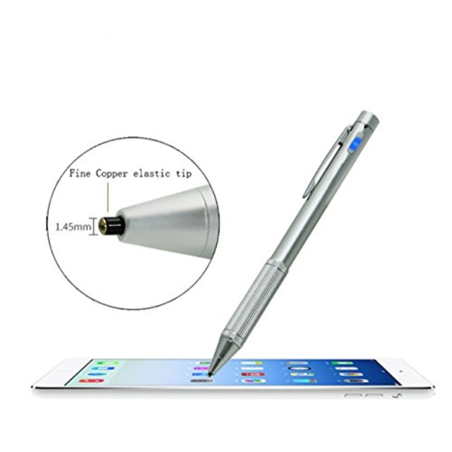 Rechargeile Fine Point Precision Stylus, Ultra thin 1.45mm Tip Active