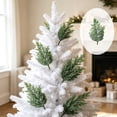 thumbnail image 2 of DefiDgd Artificial Evergreen Leaves Branch,Small Faux Green Stem Vase Filler Greenery Pick for Christmas Wreath Filling Table Mantel Indoor Floral Arrangement Winter Home Decor, 2 of 7