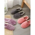thumbnail image 4 of Women Lovely Slippers Soft Cotton Lining Plush Fleece Slip On House Shoes For Women Indoor Outdoor, 4 of 5