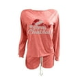 thumbnail image 4 of Women's Christmas Long-Sleeved Short Casual Home Set, 4 of 4