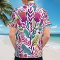 thumbnail image 6 of High Quality Hawaiian Shirts for Men Short Sleeve Aloha Beach Shirt Floral Summer Casual Button Down Shirts Blouses S4Z8NH, 6 of 7