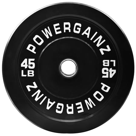 Powergainz Olympic Bumper Plate Weight Plate with Steel Hub, 45 lbs Single