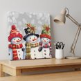 thumbnail image 4 of Ships Next Day Canvas Wall Art 12"x12", Christmas Wood Framed Canvas Print Painting, Xmas Berry Winer Snowflake Snowman Grey Ready to Hang Small Picture Wall Decor for Home Kitchen Dining Room Office, 4 of 9