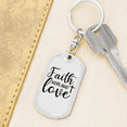 thumbnail image 6 of Faith Hope Stainless Steel or 18k Gold Premium Swivel Dog Tag Keychain, 6 of 10