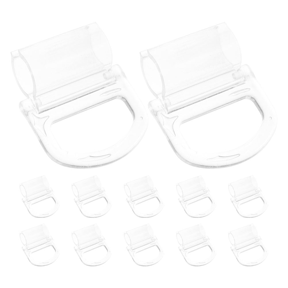 12 Pcs Poignées d'Ombrage Sans Fil Transparentes pour Stores Clips d'Ombrage Sans Fil