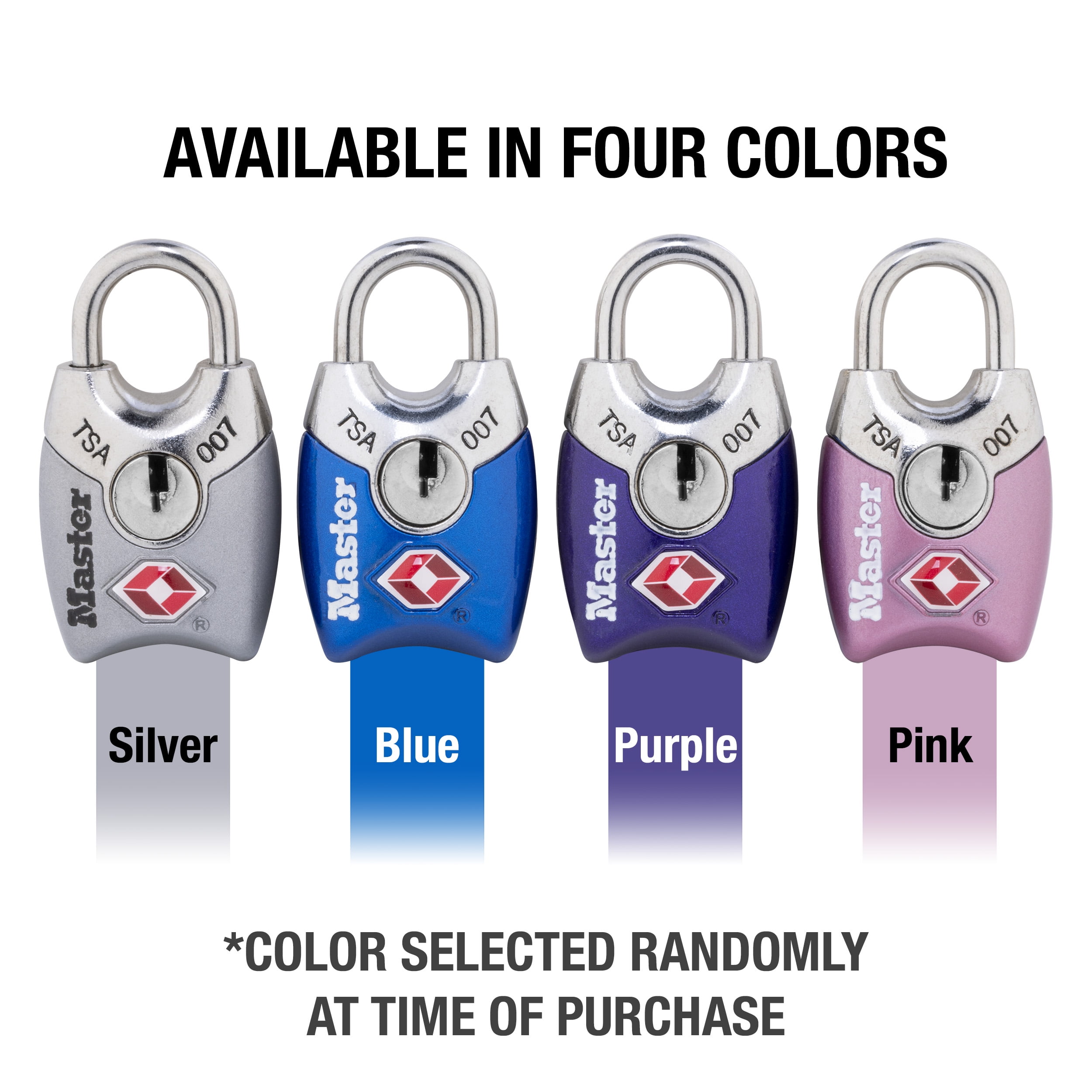 Master Lock Metal 25 mm (1 in) TSA Approved Keyed Lock, 14 mm (9/16 in) shackle, 2 pack Master Lock Metal 25 mm (1 in) TSA Approved Keyed Lock, 14 mm (9/16 in) shackle, 2 pack