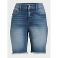 thumbnail image 6 of Sofia Jeans Women's Gabriella Bermuda Mid Rise Distressed Shorts, 8" Inseam, Sizes 2-20, 6 of 6
