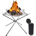 thumbnail image 2 of Portable Outdoor Fire Pit Upgraded Camping Fire Pit Foldable Mesh Fire Pits for Camping, Campfire with Carrying Bag, 2 of 7