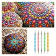 thumbnail image 2 of Juego de herramientas de punteado de mandala de 37 piezas con pincel de paleta de plantillas, 2 of 8