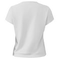 thumbnail image 6 of SHITINN Women's Casual Loose Fit Round Neck Short Sleeve T Shirt with Drawstring Hem for Everyday Short Sleeve Tops for Women Womens Tees Loose Fit Women's Tops, 6 of 6