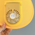 thumbnail image 5 of Sombrero de verano para niños con ventilador, gorra con visera ancha recargable por USB para viajes, playa, amarillo, 5 of 5