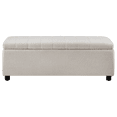 thumbnail image 5 of Bouclair White Fabric and Black Wood Bench, 5 of 5