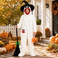 thumbnail image 5 of Halloween Monster Onesie Pajamas for Adults, Funny Big Mouth One Piece Jumpsuit with Hooded Design, Soft Sleepwear Loungewear Outfit, 5 of 6