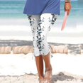 thumbnail image 2 of Womens Relaxed Fit Pants by Generic Summer Casual Drawstring Solid Cropped Cargo Pants, Black, Size XL, 2 of 5