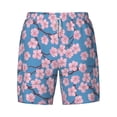 thumbnail image 4 of Lsque Mens Swim Trunks Orchids Flowers Pattern - Bathing Suit Compression Liner - Beach Swim Shorts Swimwear - (S-3XL) - Stretch Quick Dry -Large, 4 of 9