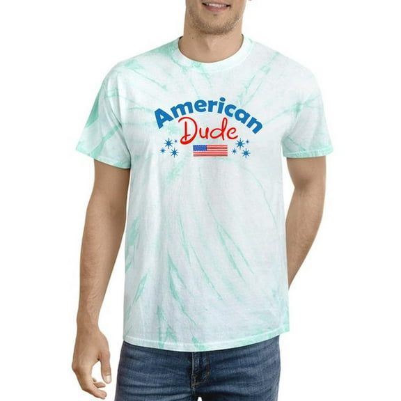 American Dude 4Th July Tie Dye Cyclone Men -Image by Shutterstock, Male Medium