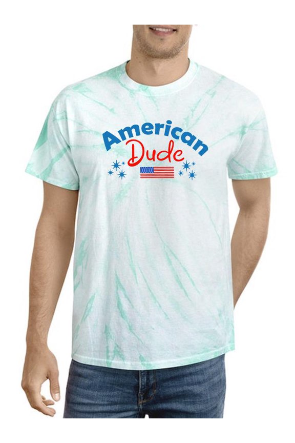 American Dude 4Th July Tie Dye Cyclone Men -Image by Shutterstock, Male x-Large