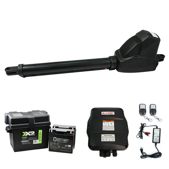 ALEKO Swing Gate Opener Operator for Single Swing Gates up to 880 lb Back Up Kit