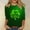 Green, variant on FDGIU ‌‌‌‌Women's St. Patrick's Day T-Shirt - Short Sleeve Crew Neck Shamrock Graphic Tee