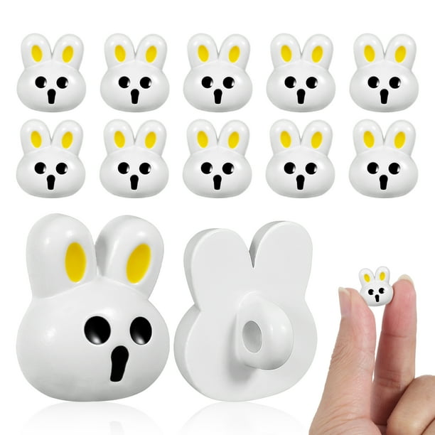 Botones de manualidades de resina de 12 piezas botones en forma de conejo botones de bricolaje para elaborar botones de dibujos animados de resina