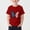 Red, variant on Amidoa Girls Short Sleeve Graphic Cute 4th of July T-Shirts Casual Tops Kids Soft Summer Crewneck Tees Light Blue Size 160