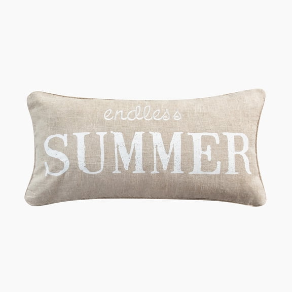 Levtex Home - Coral Breeze - Decorative Pillow (12 x 24in.) - Endless Summer - Beige and White