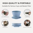 thumbnail image 3 of vandroop Collapsible Coffee Dripper, Silicone Portable Pour Over Coffee Maker, Reusable Single Cup Maker(1-2 Cup) (Blue), 3 of 6