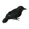 thumbnail image 3 of Feathered Crows Decoration Halloween Realistic Crows Photography Prop Artificial Style A, 3 of 8