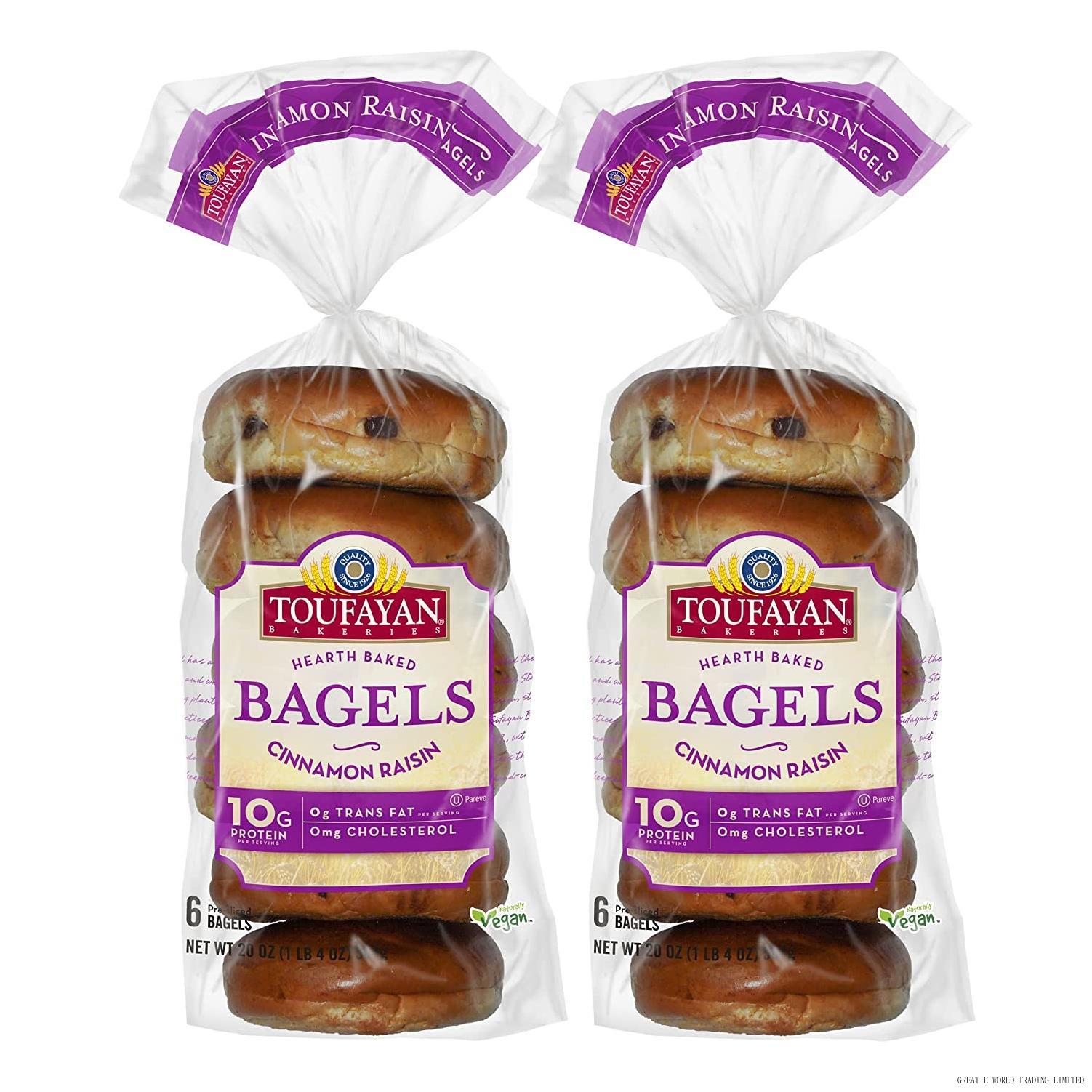 , Cinnamon Raisin Bagels 10G Protein 2G Fiber Vegan Cholesterol