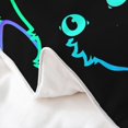 thumbnail image 5 of 100% Cotton Bedding Cartoon Full Size,Gradient Line Cute Cat Bedding Set For Teens Adults Room Decor,Kitten Pet Colorful 3D Animal Cat Lover'S Duvet Cover,Black,Reversible, 5 of 6